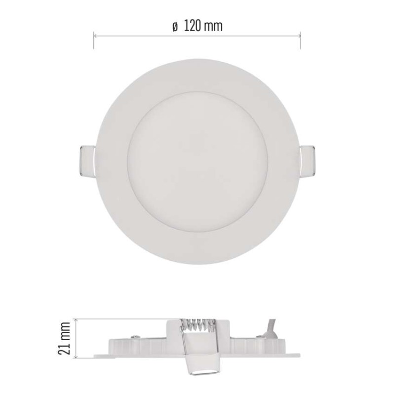 LED vestavné svítidlo NEXXO, kruhové, bílé, 7W, teplá bílá