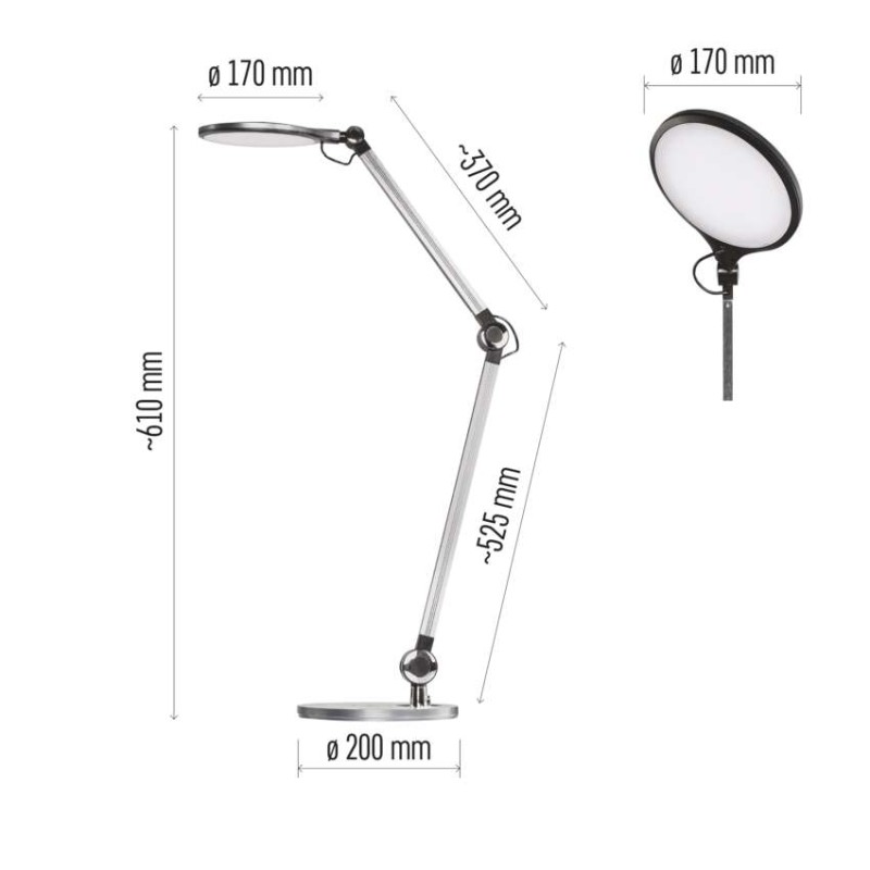 LED stolní lampa KAREN, černá