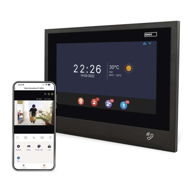 GoSmart Přídavný monitor IP880B 2WIRE domácího videotelefonu IP880A 2WIRE