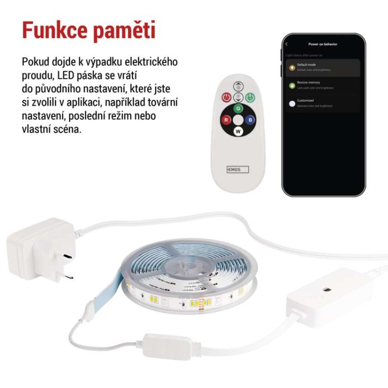 GoSmart LED pásek WiFi 2m, 11W, 450lm, RGB/CCT