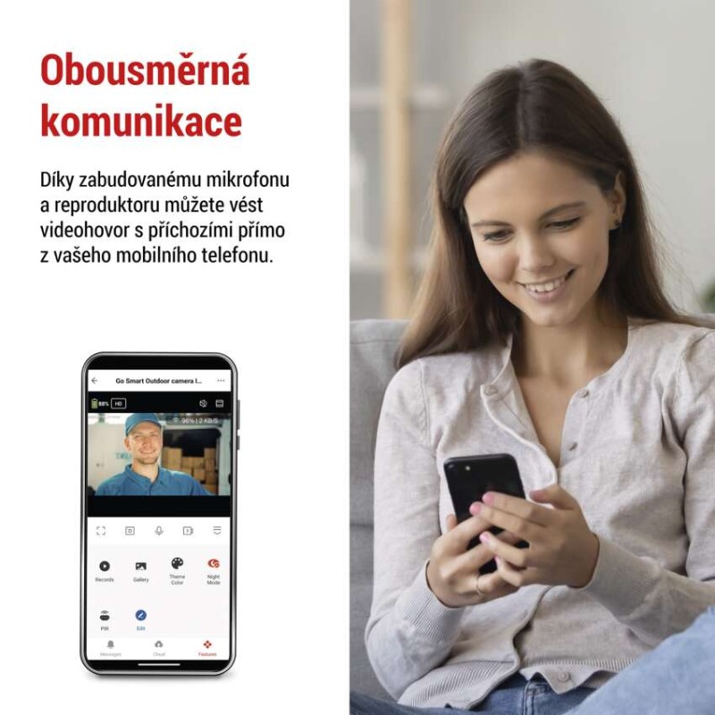 GoSmart Venkovní bateriová kamera IP-600 EYE s Wi-Fi a solárním panelem