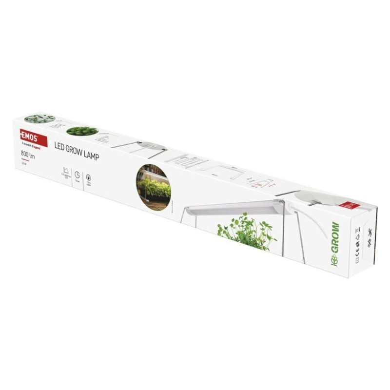LED GROW pěstební lampa na sazenice 15 W, časovač, bílá