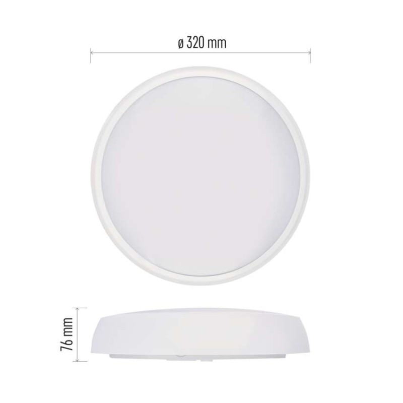 LED přisazené svítidlo FLERI, kruhové 20W, IP65, se změnou CCT