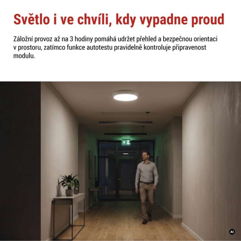 Modul nouzového osvětlení pro ZM3012 FLERI, 1 W/3 h