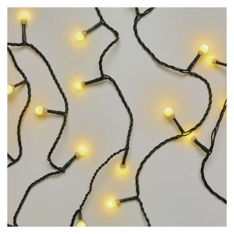 LED vánoční cherry řetěz – kuličky, 8 m, venkovní i vnitřní, teplá bílá, programy, časovač
