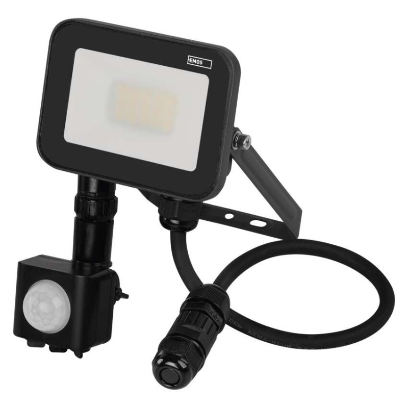 LED reflektor INOVO s pohybovým čidlem, 10 W, šedý, neutrální bílá