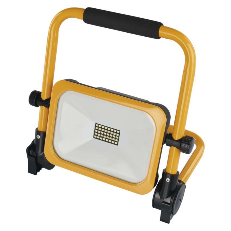 LED reflektor ACCO nabíjecí, přenosný, 20 W, žlutý, studená bílá