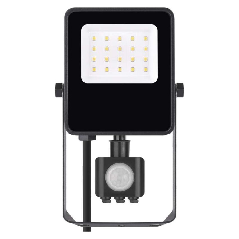 LED reflektor VISIO s pohybovým čidlem, 10 W, černý, neutrální bílá