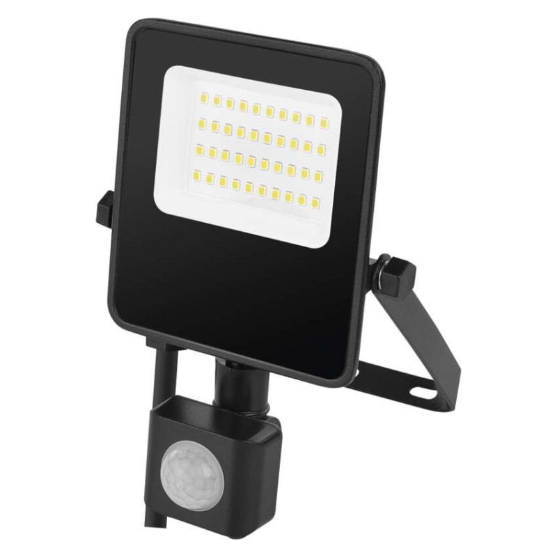 LED reflektor VISIO s pohybovým čidlem, 20 W, černý, neutrální bílá