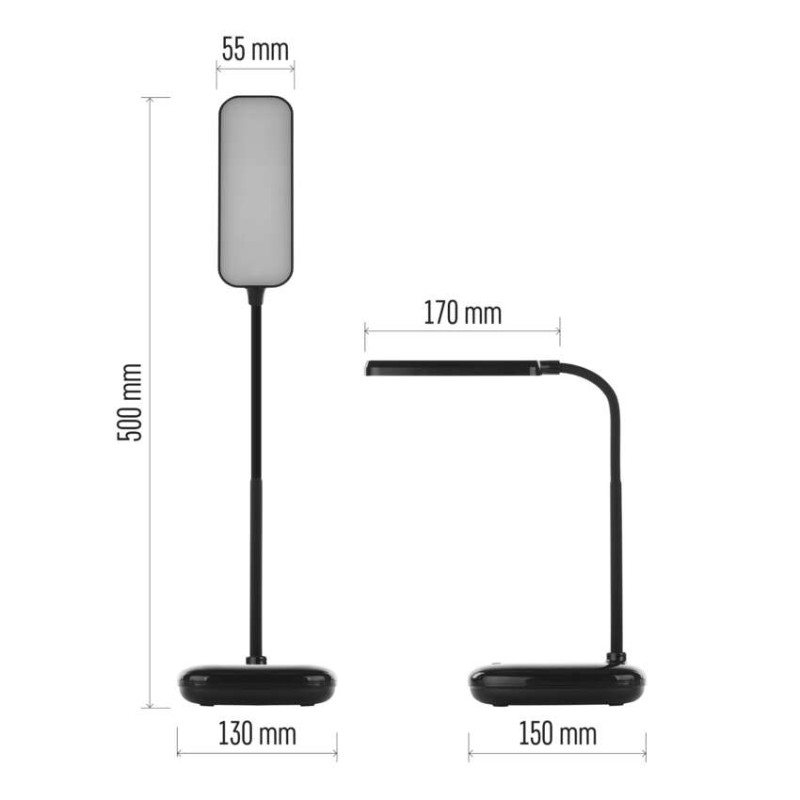 LED stolní lampa MOLLY, černá