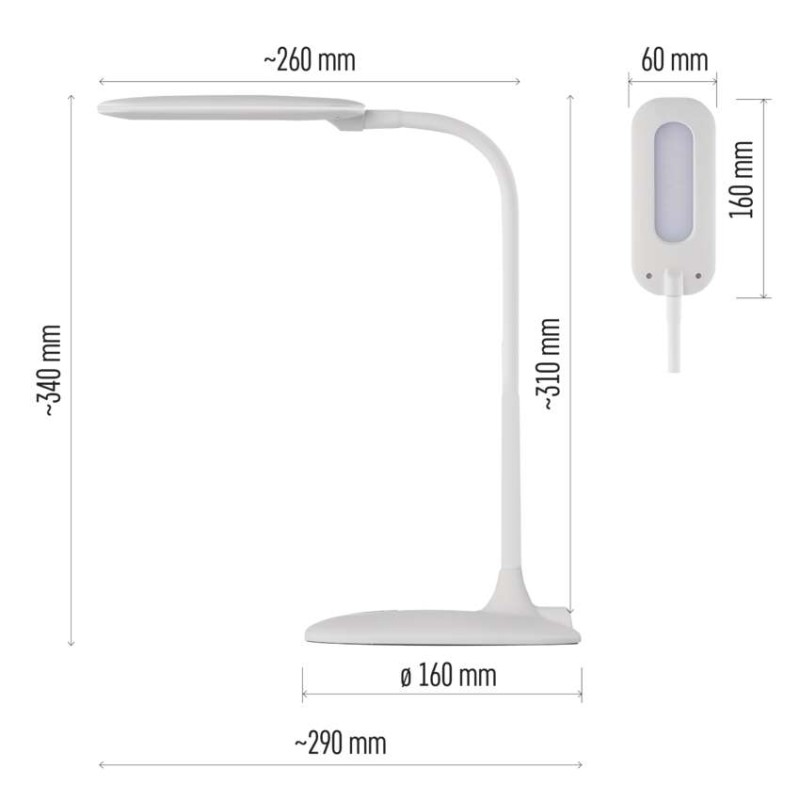LED stolní lampa STELLA, bílá