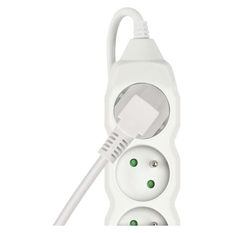 Prodlužovací kabel 2 m / 5 zásuvek / bílý / PVC / 1 mm2