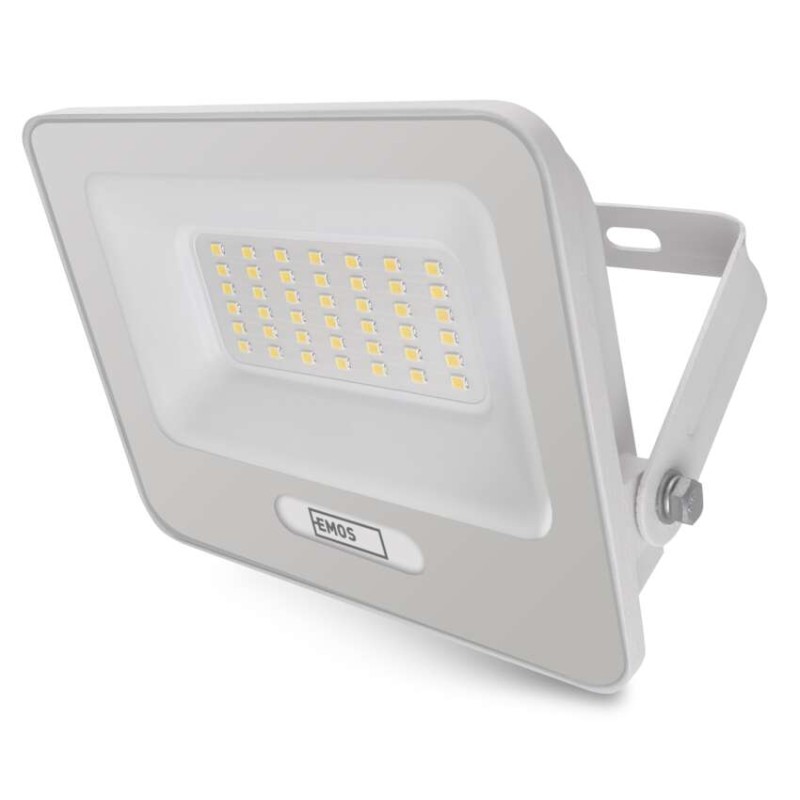 LED reflektor GLARO 30W, bílý, IP65, 3000 lm, neutrální bílá