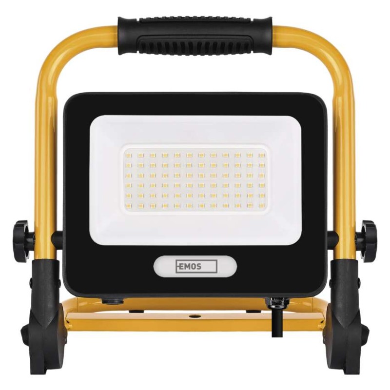 LED reflektor GLARO 50W, žluto-černý, IP65, 5000 lm, neutrální bílá