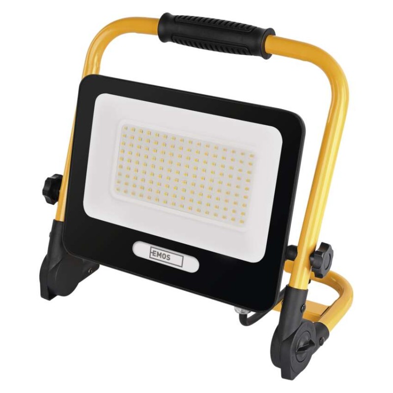 LED reflektor GLARO 100W, žluto-černý, IP65, 10 000 lm, neutrální bílá