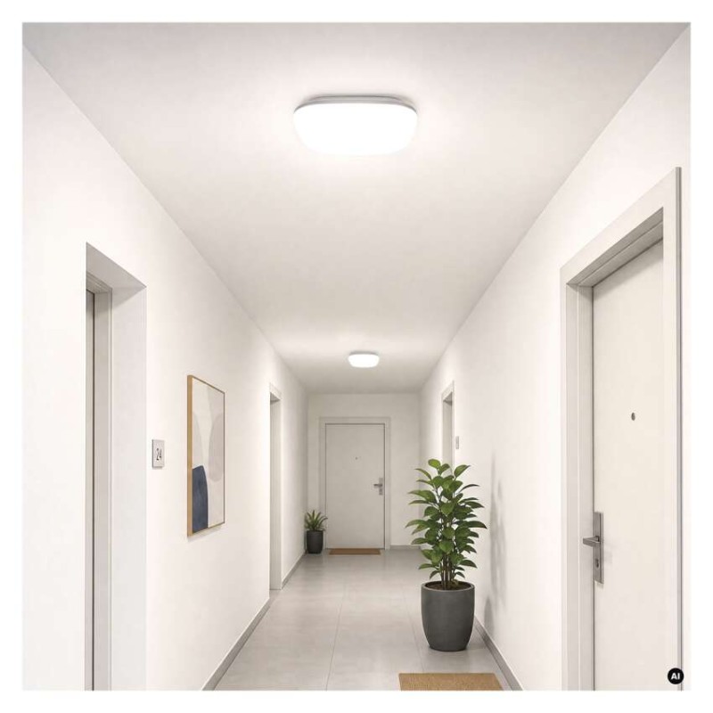LED přisazené svítidlo DORI EVO, čtvercové, 24W, IP65, neutrální bílá