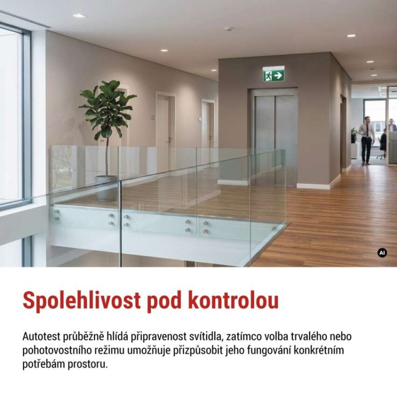 LED Nouzové svítidlo CESSI 3W 3h IP20 AT