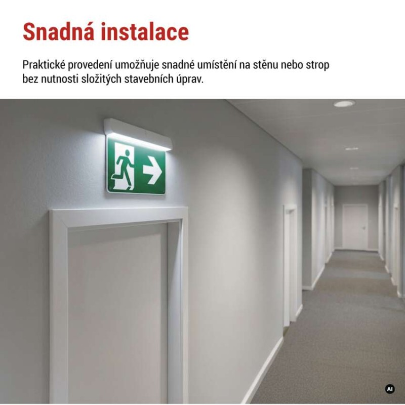 LED Nouzové svítidlo CESSI 3W 3h IP20 AT