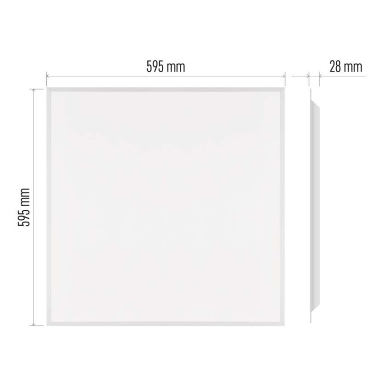 LED panel REXXO backlit 60×60, čtvercový vestavný bílý, 30W neutr. b.