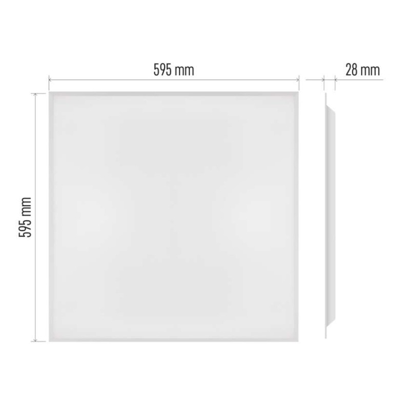 LED panel REXXO backlit 60×60, čtvercový vestavný bílý, 30W neutr. b. UGR