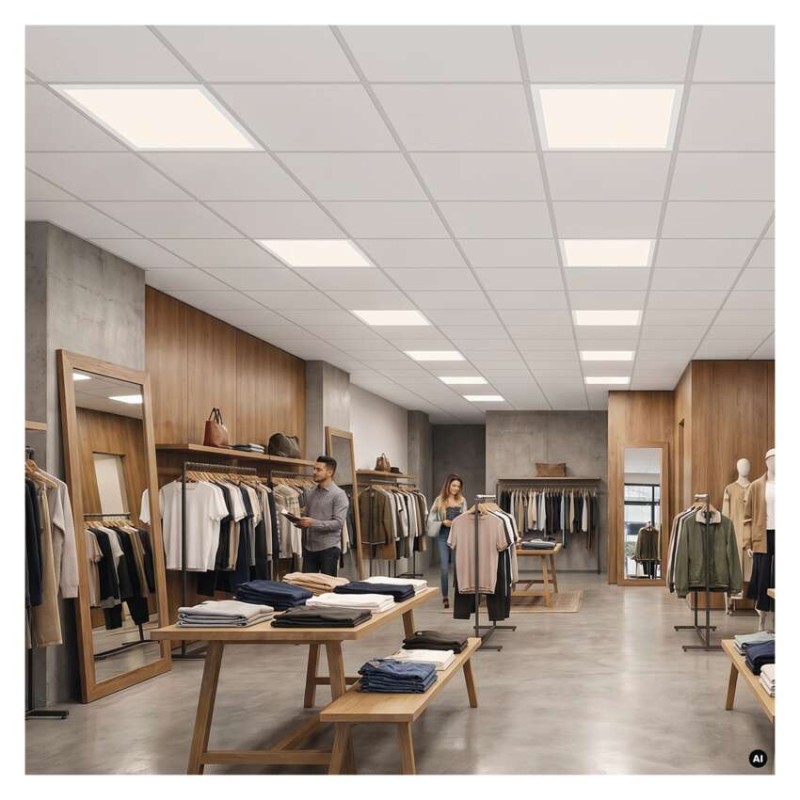 LED panel REXXO backlit 60×60, čtvercový vestavný bílý, 30W neutr. b. UGR