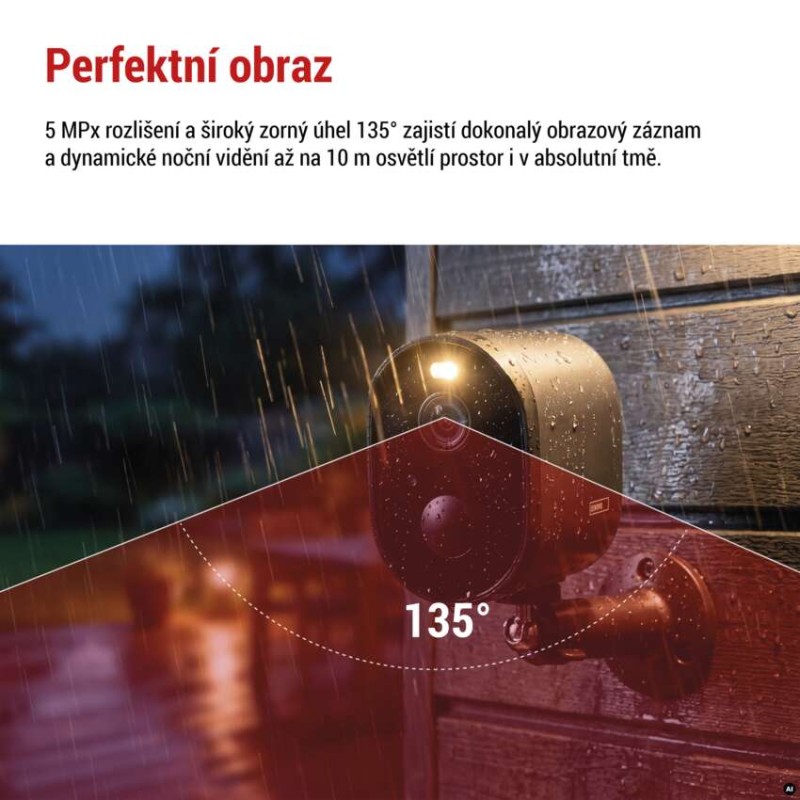GoSmart Venkovní bateriová kamera IP-1150G SNAP s WiFi a solárním panelem