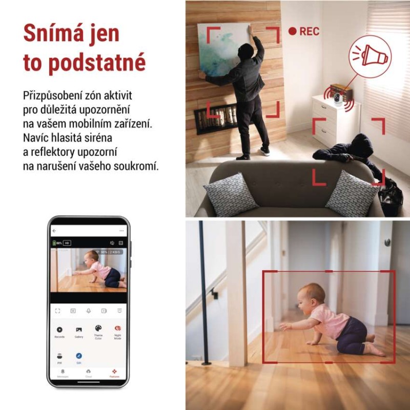 GoSmart Vnitřní otočná kamera IP-220G s WiFi