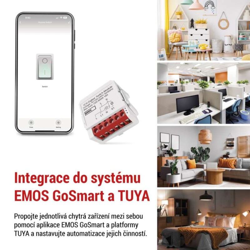 GoSmart modul spínací IP-2201SZ, ZigBee, 1-kanálový
