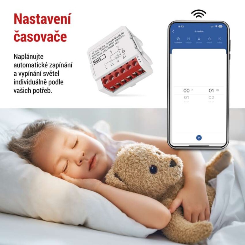 GoSmart modul spínací IP-2201SZ, ZigBee, 1-kanálový
