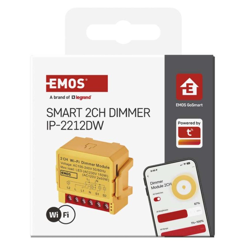GoSmart modul stmívací IP-2212DW, WiFi, 2-kanálový