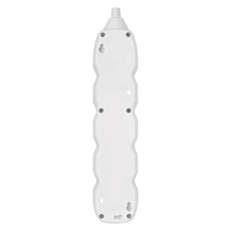 Prodlužovací kabel 3 m / 4 zásuvky / s vypínačem / bílý / PVC / 1,5 mm2