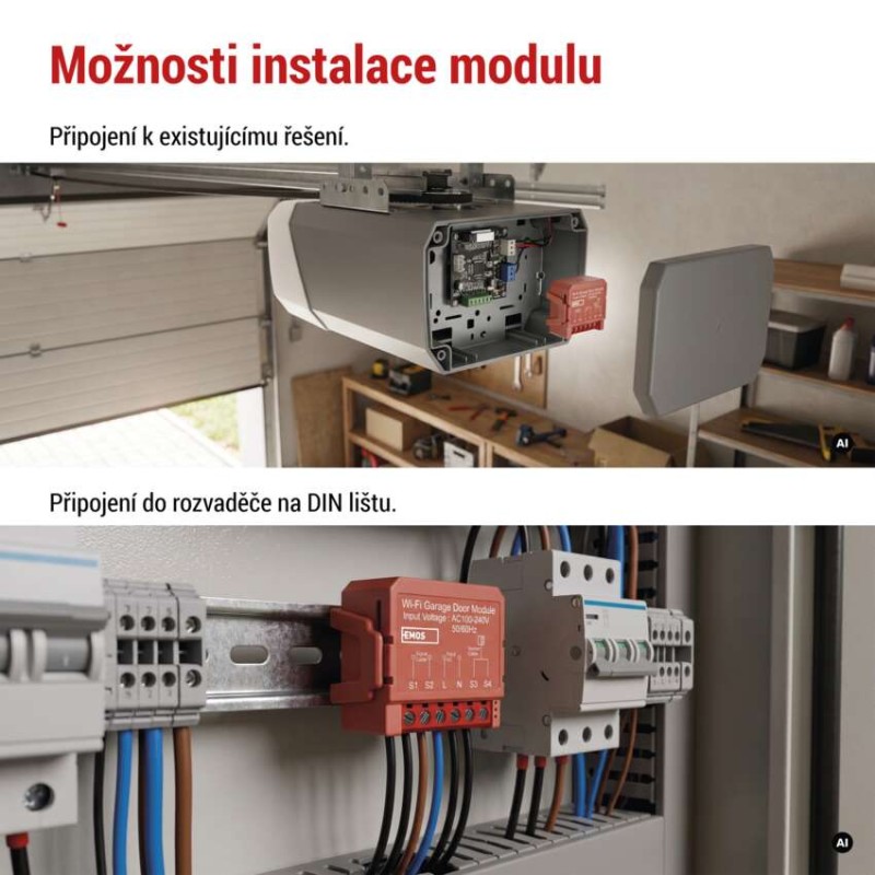 GoSmart modul pro ovládání garážových vrat IP-2231SW, WiFi