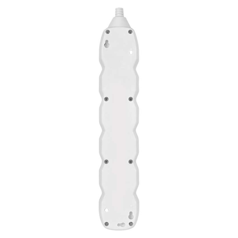 Prodlužovací kabel 3 m / 5 zásuvek / s vypínačem / bílý / PVC / 1,5 mm2