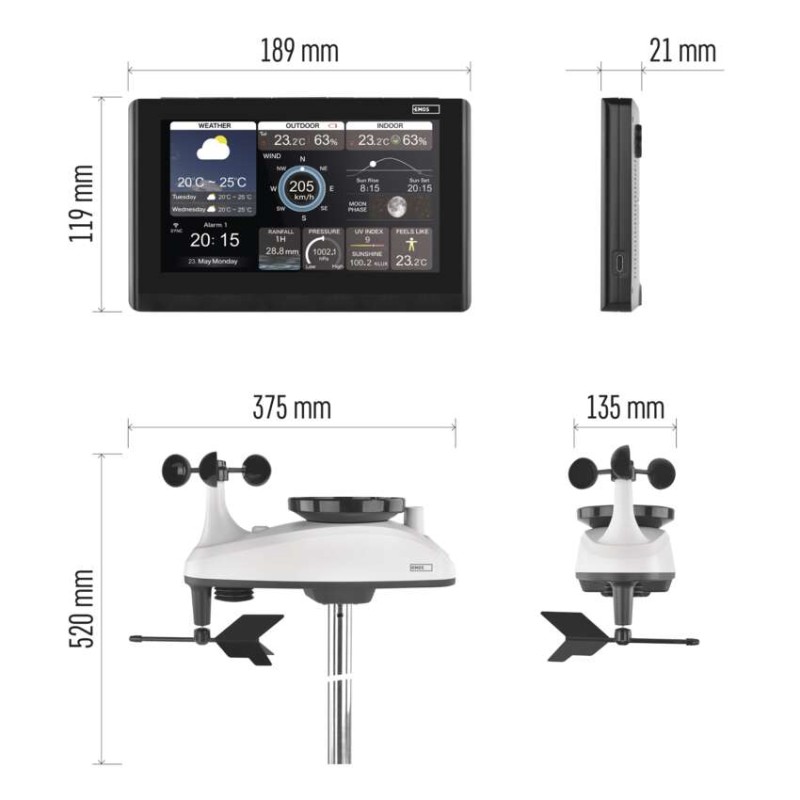 GoSmart bezdrátová meteostanice profi E6001