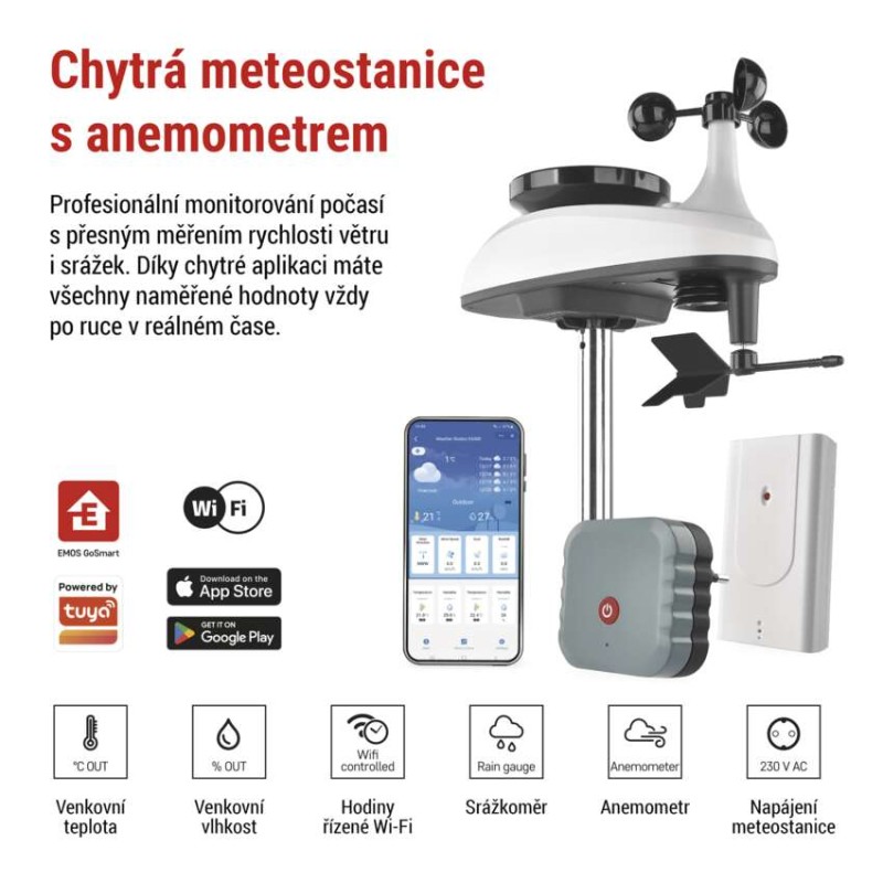GoSmart bezdrátová meteostanice profi E6000