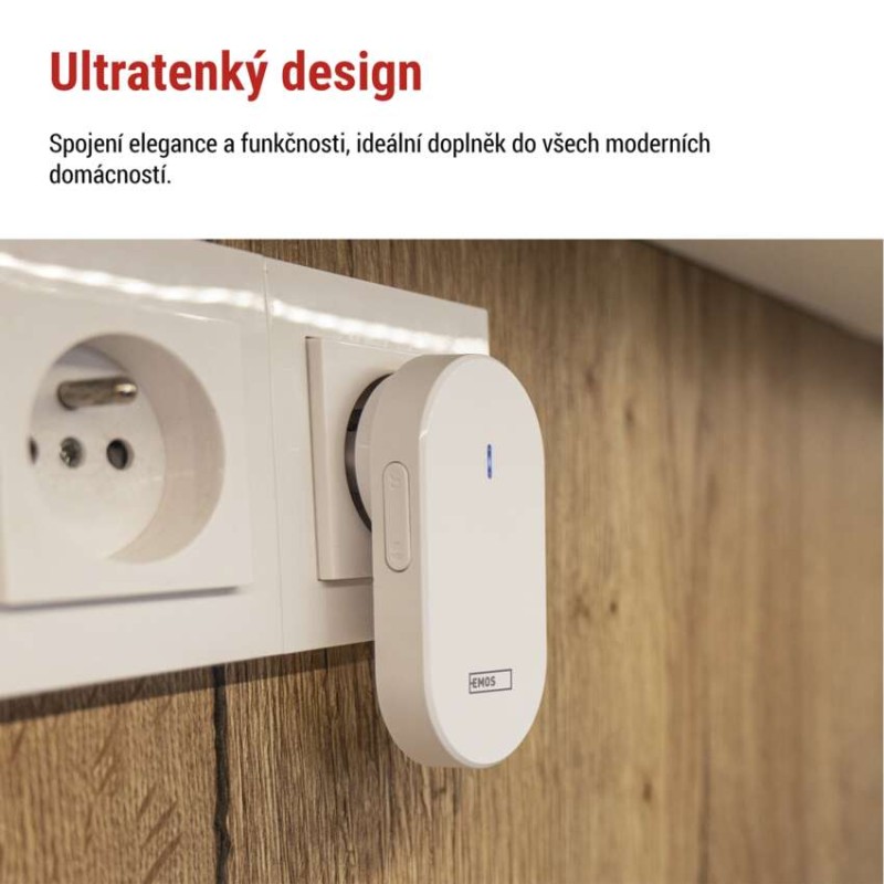 Domovní bezdrátový zvonek P5739W do zásuvky