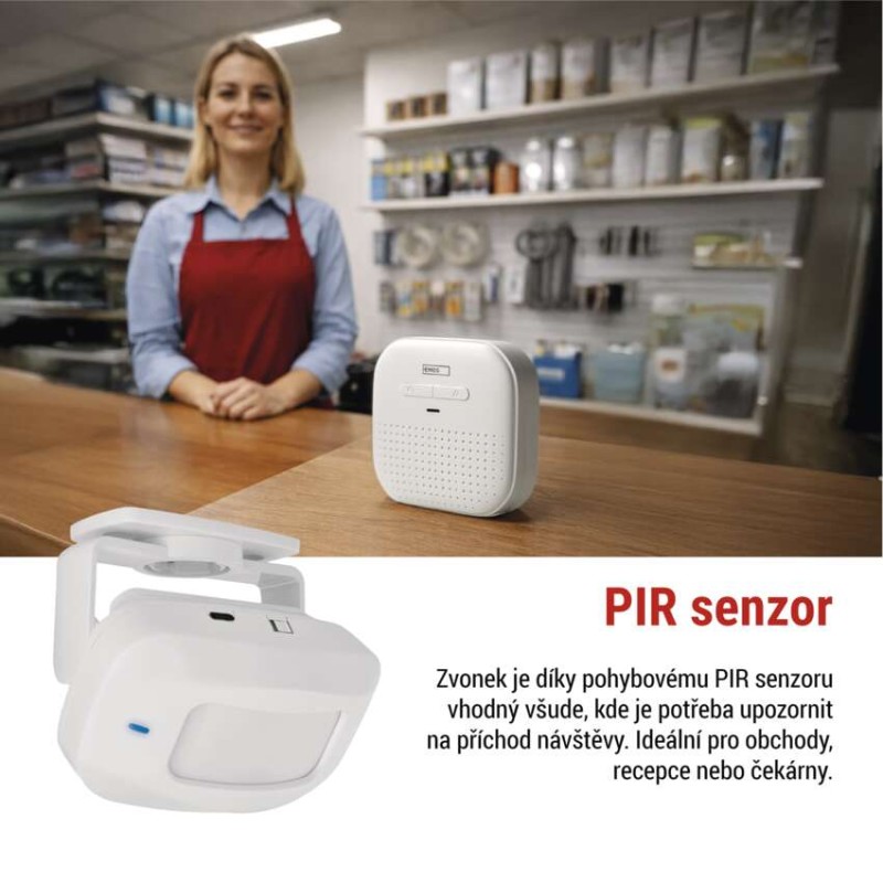 Domovní bezdrátový zvonek P57P02 na 3× AAA