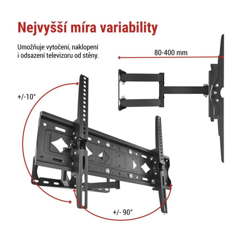 Držák konzolový pro TV 42–85" (107–216 cm)