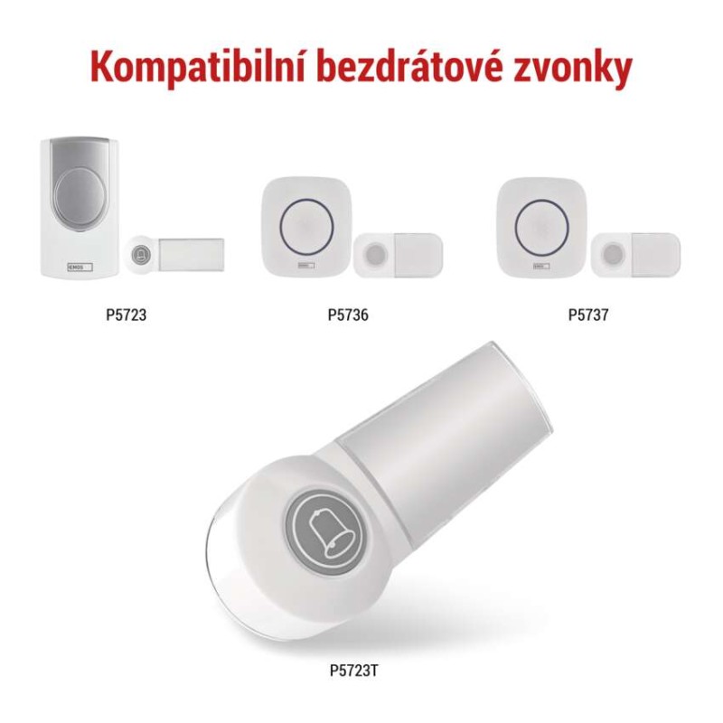 Venkovní zvonkové tlačítko pro P5723 na 1x CR2032