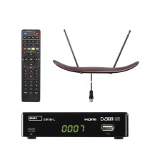 Zestaw dekoder DVB T2 + antena pokojowa EM-9041