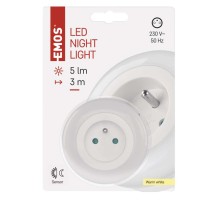 LED noční světlo P3320 s fotosenzorem do zásuvky