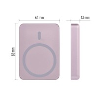 Powerbanka EMOS WI 522, 5 000 mAh, 20 W+Wireless, lososová