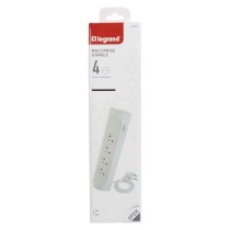 Legrand prodlužovací kabel 1 m / 4 zásuvky / bílá-černá / PVC / 1,5 mm2