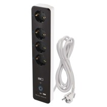 GoSmart Okos hosszabbító-elosztó 2 m/4 konnektorral/kapcs./PVC/USB-vel és wifivel/1,5 mm2