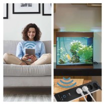 GoSmart Okos hosszabbító-elosztó 2 m/4 konnektorral/kapcs./PVC/USB-vel és wifivel/1,5 mm2