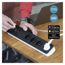 GoSmart Okos hosszabbító-elosztó 2 m/4 konnektorral/kapcs./PVC/USB-vel és wifivel/1,5 mm2