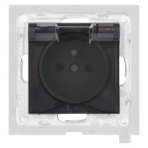 Legrand Suno zásuvka jednonásobná, IP44, černá