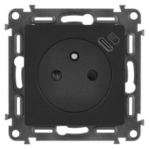 Legrand Valena Life zásuvka jednonásobná, USB-C, černá