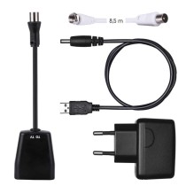 Antena zewnętrzna EM-VO6, 0–80 km DVB-T2, DAB, filtr LTE/4G