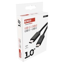 Nabíjací a dátový kábel USB-C 3.1 / USB-C 3.1, 1 m, čierny